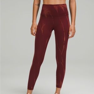 Wunder Train High-Rise Crop 23” in Sun Bleached Wash Red Merlot [lululemon]